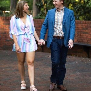 Buddy love striped romper